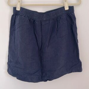 Merona Navy Dark Blue Linen-Blend Shorts Size S